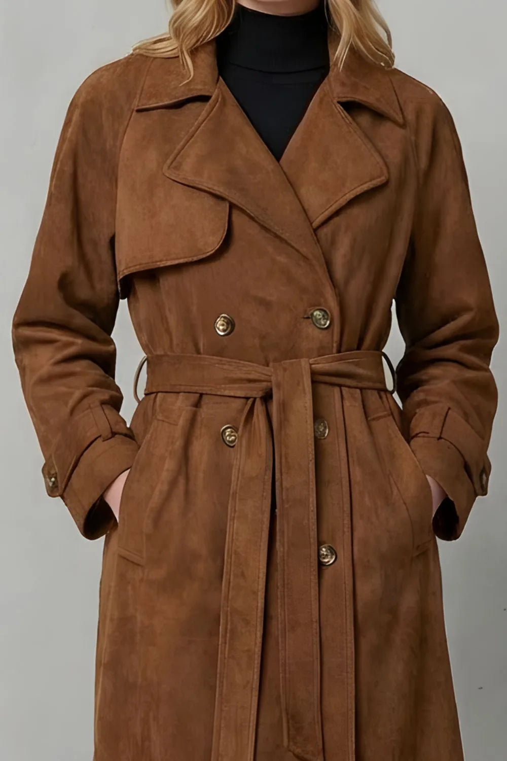 Trench Para Mujer | Ante Con Cinturón · SeemSeem