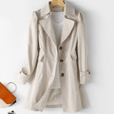 Trench Para Mujer Con Botonadura Simple | Solapa