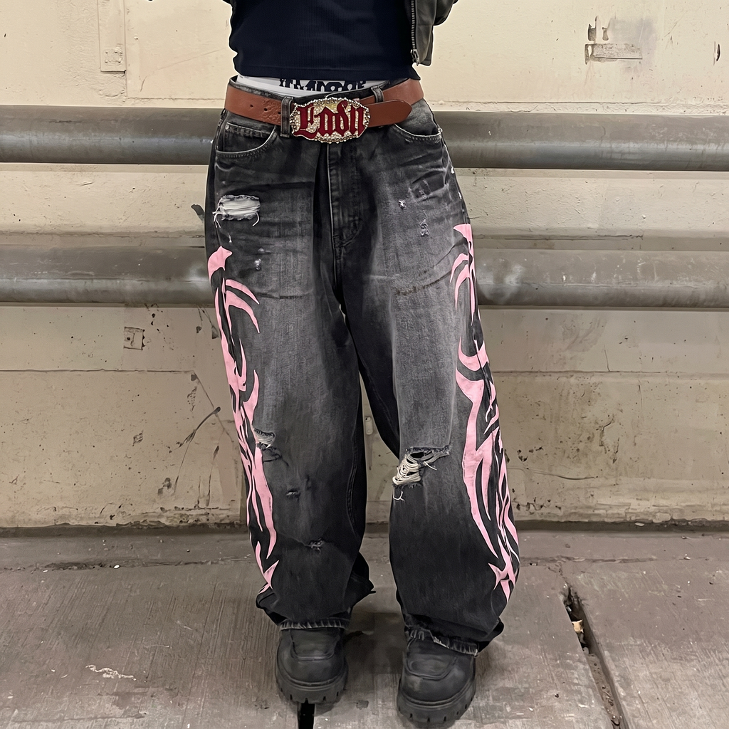 Vaqueros Anchos Para Mujer | Estampado Tribal · SeemSeem