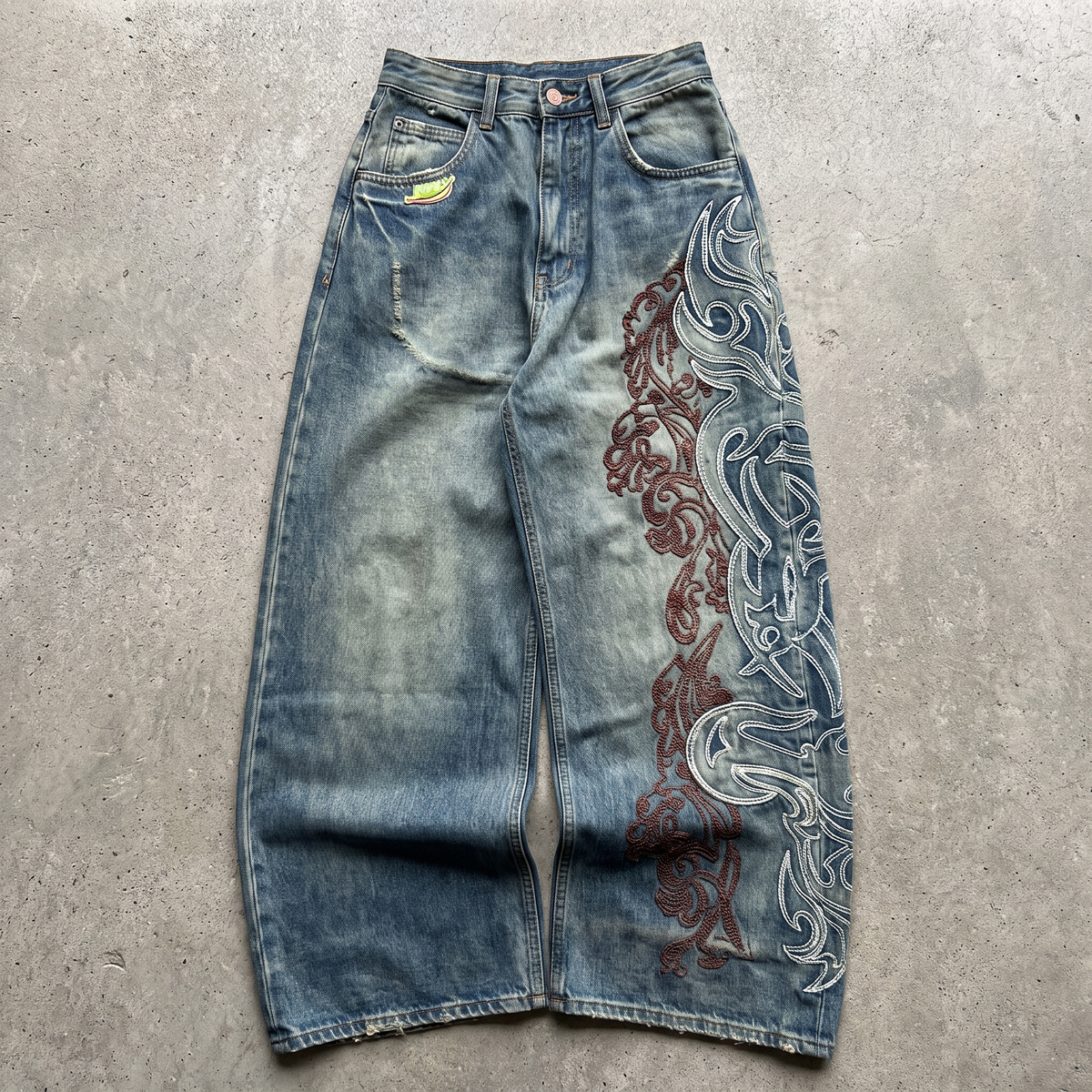 Vaqueros Anchos Para Mujer | Estampado Tribal · SeemSeem
