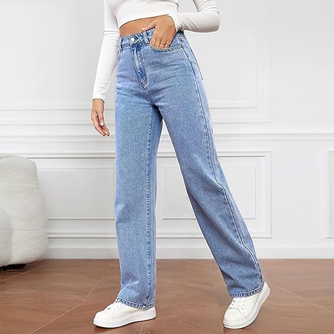 Vaqueros Wide Leg Para Mujer | Tiro Alto · SeemSeem
