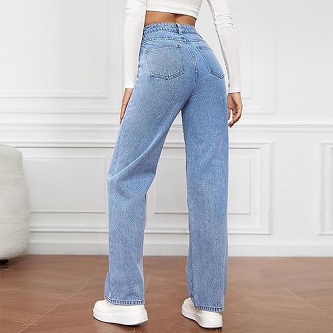 Vaqueros Wide Leg Para Mujer | Tiro Alto · SeemSeem
