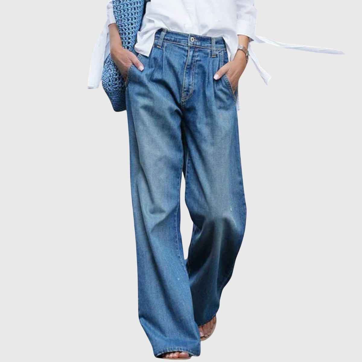 Vaqueros Wide Leg Para Mujer | Tiro Alto · SeemSeem