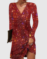 Vestido Con Escote En V Para Mujer | Lentejuelas