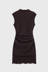 Vestido Corto De Mujer | Bajo De Encaje