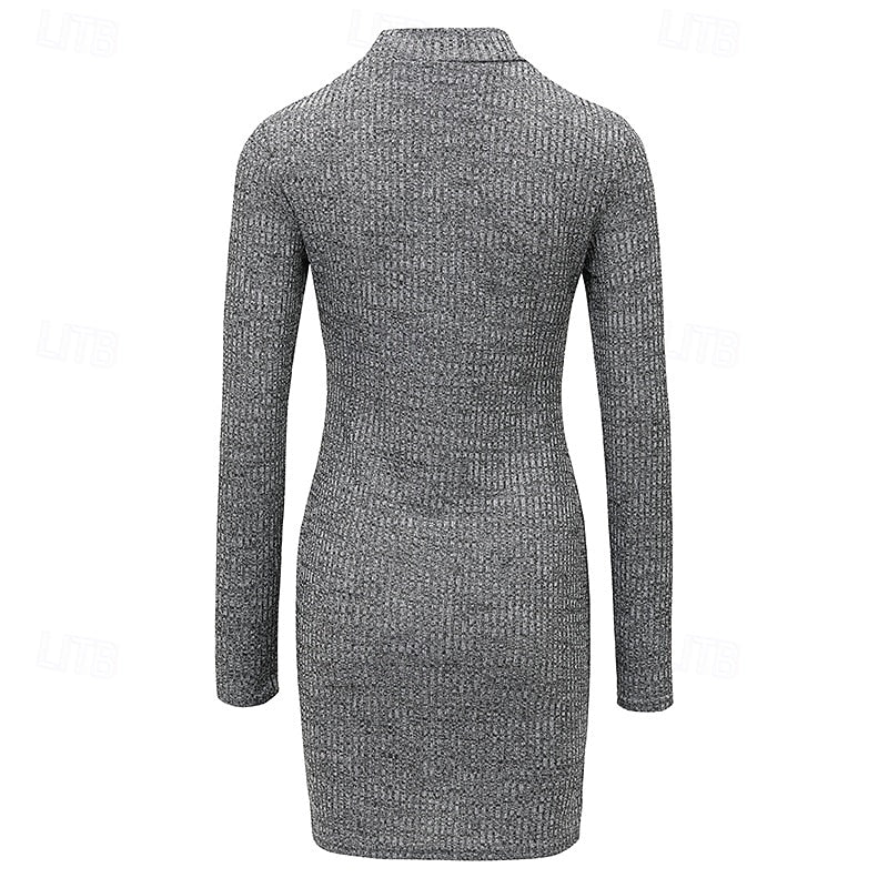 Vestido De Punto Para Mujer | Cuello Alto · SeemSeem
