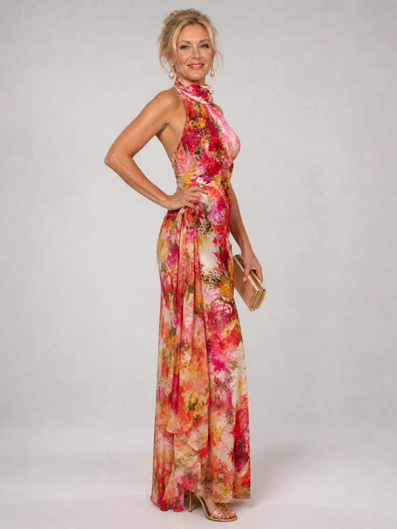 Vestido Halter Para Mujer | Estampado Floral · SeemSeem
