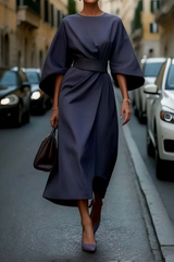 Vestido Midi Para Mujer | Cinturón Ajustable