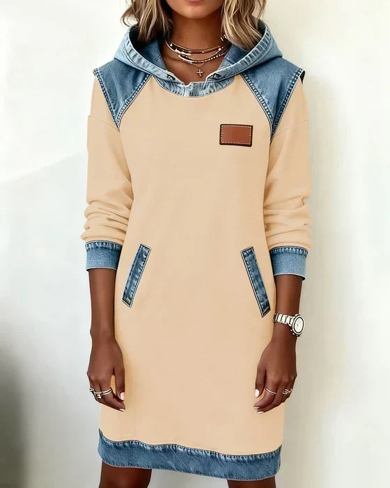 Vestido Sudadera Con Capucha Para Mujer | Detalle Denim · SeemSeem
