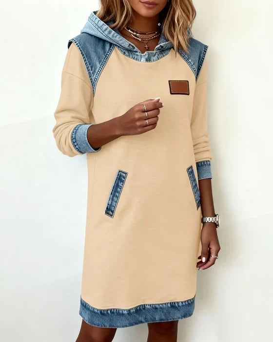 Vestido Sudadera Con Capucha Para Mujer | Detalle Denim · SeemSeem