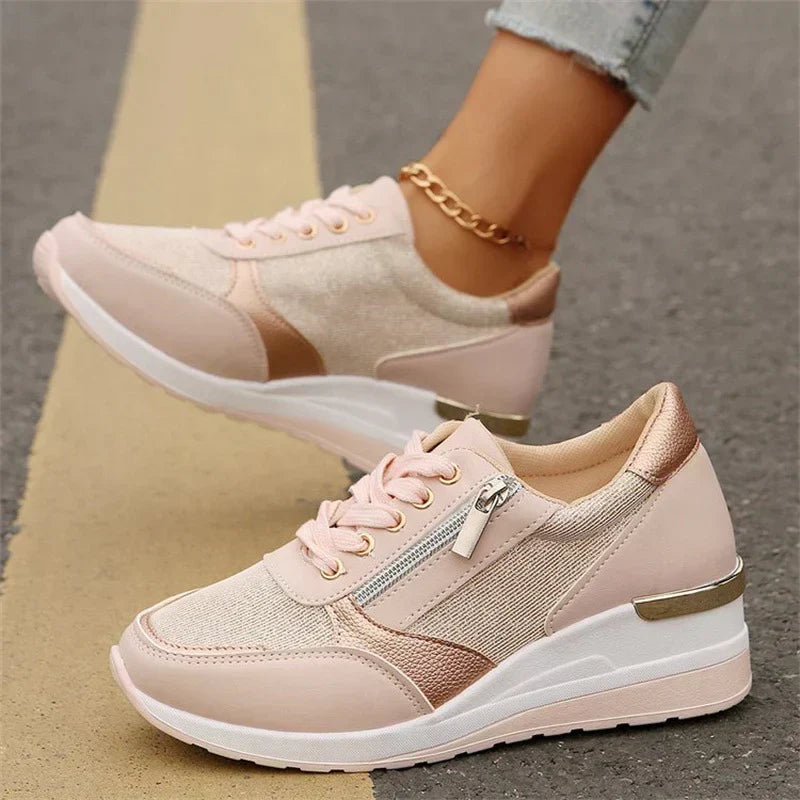 Zapatillas Con Cordones Para Mujer | Cremallera Lateral · SeemSeem