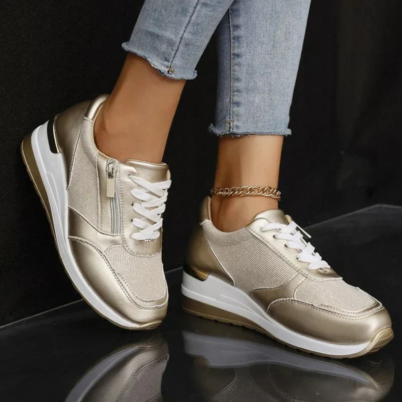 Zapatillas Con Cordones Para Mujer | Cremallera Lateral · SeemSeem