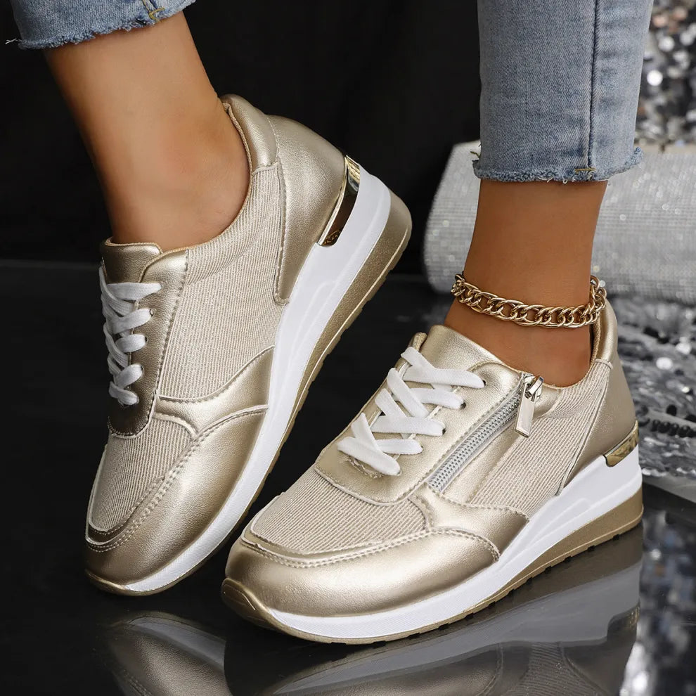Zapatillas Con Cordones Para Mujer | Cremallera Lateral · SeemSeem