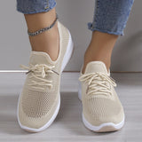Zapatillas Con Cordones Para Mujer | Malla Transpirable