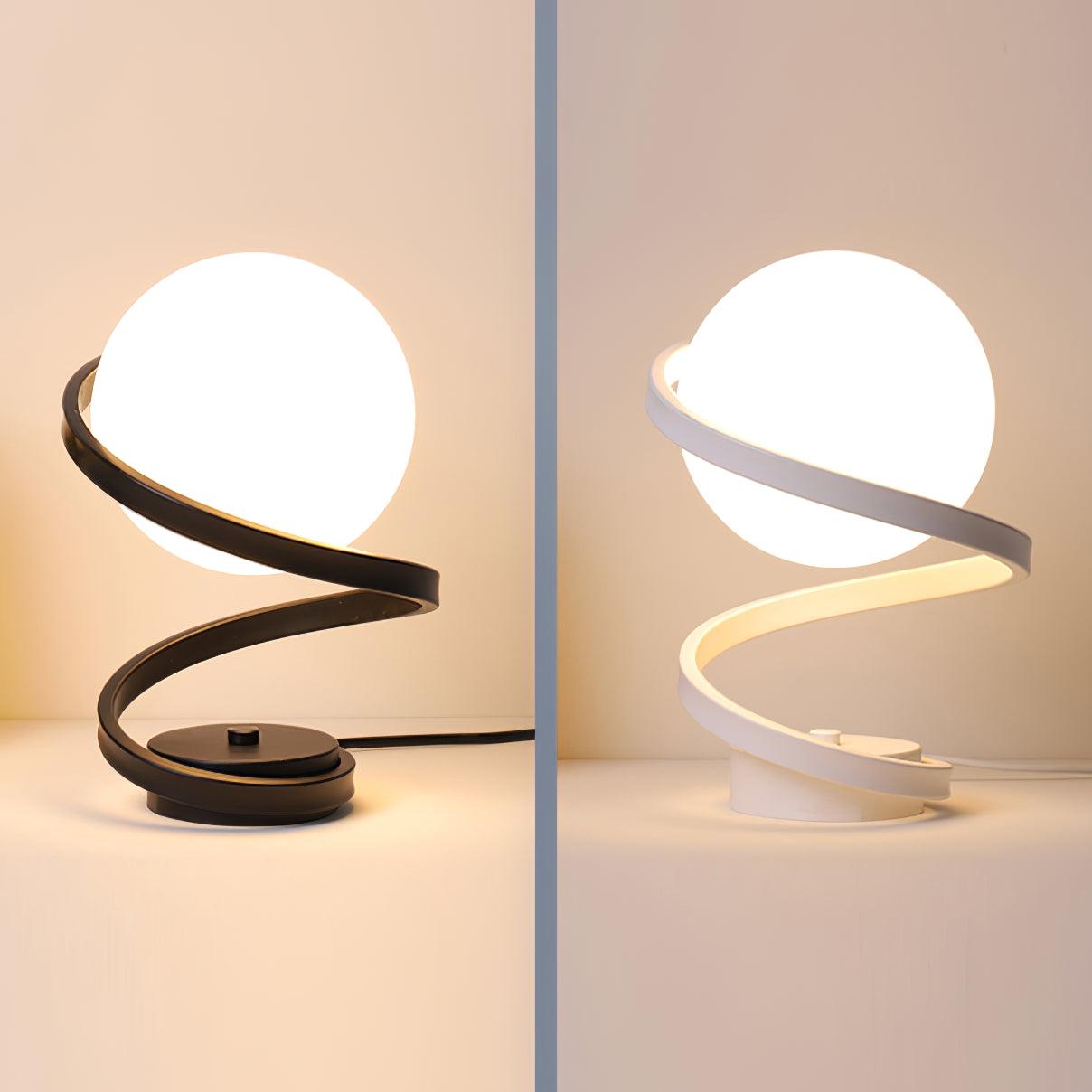 Lámpara De Mesa Moderna | Globo Espiral · SeemSeem