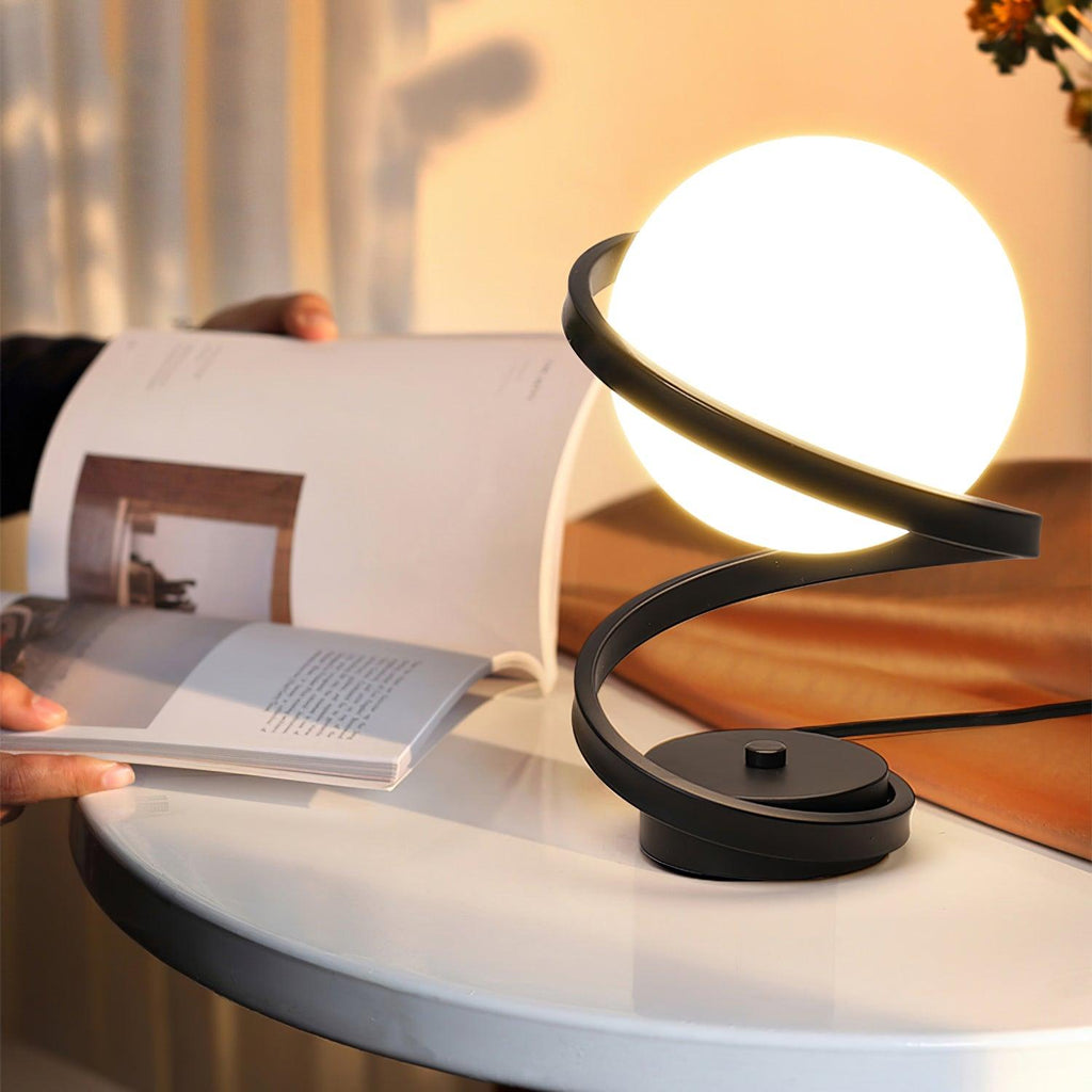 Lámpara De Mesa Moderna | Globo Espiral · SeemSeem