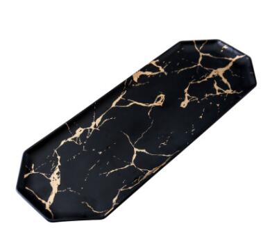 Set De Bandejas Decorativas | Vajilla Con Diseño Marmoleado-Serveware-SeemSeem