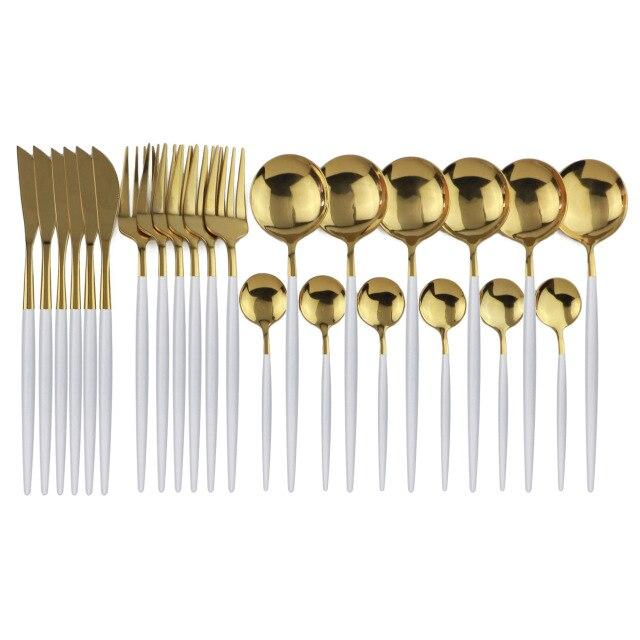 Set De Cubiertos Modernos Para Mesa | Vajilla Contemporánea De Servicio-Flatware-SeemSeem