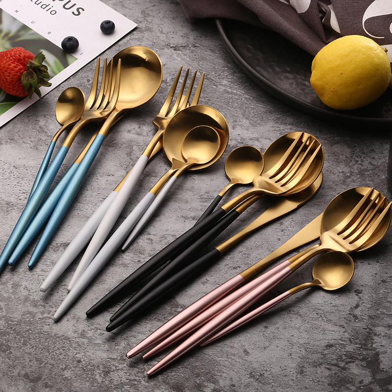 Set De Cubiertos Modernos Para Mesa | Vajilla Contemporánea De Servicio-Flatware-SeemSeem