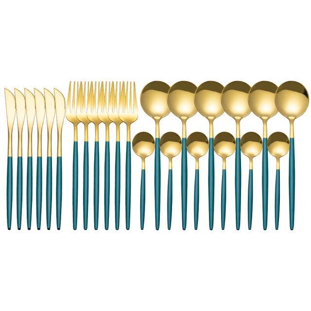 Set De Cubiertos Modernos Para Mesa | Vajilla Contemporánea De Servicio-Flatware-SeemSeem