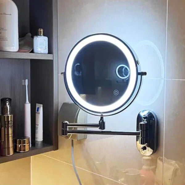 Espejo cosmético de pared con iluminación LED y aumento - Image 8