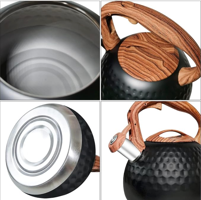 Tetera De Silbato | Hervidor De Agua Martillado-Teapot-SeemSeem
