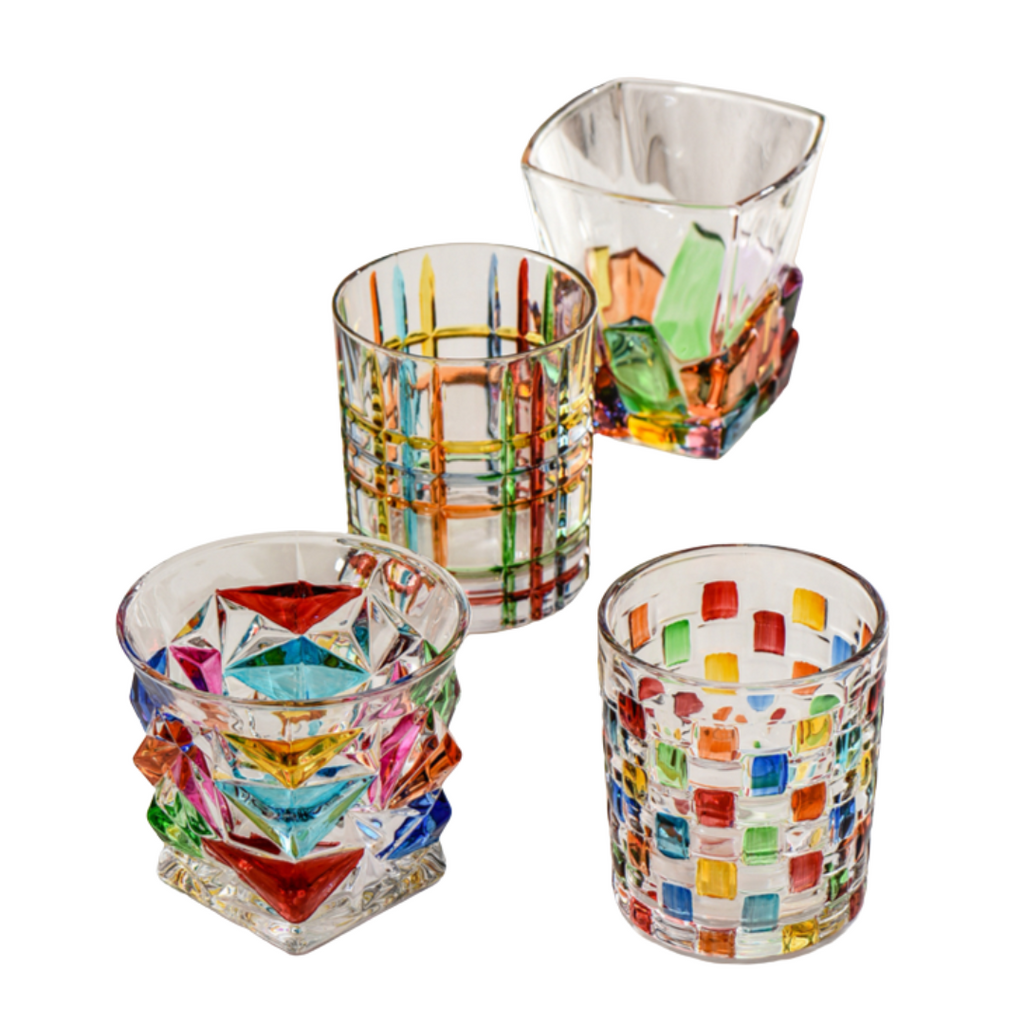 Vaso Decorativo Con Base Geométrica | Cristalería Artística De Mesa-barware-SeemSeem