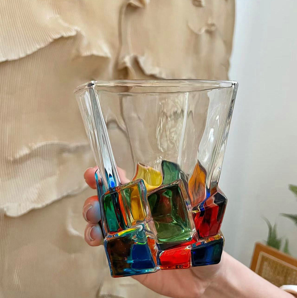 Vaso Decorativo Con Base Geométrica | Cristalería Artística De Mesa-barware-SeemSeem
