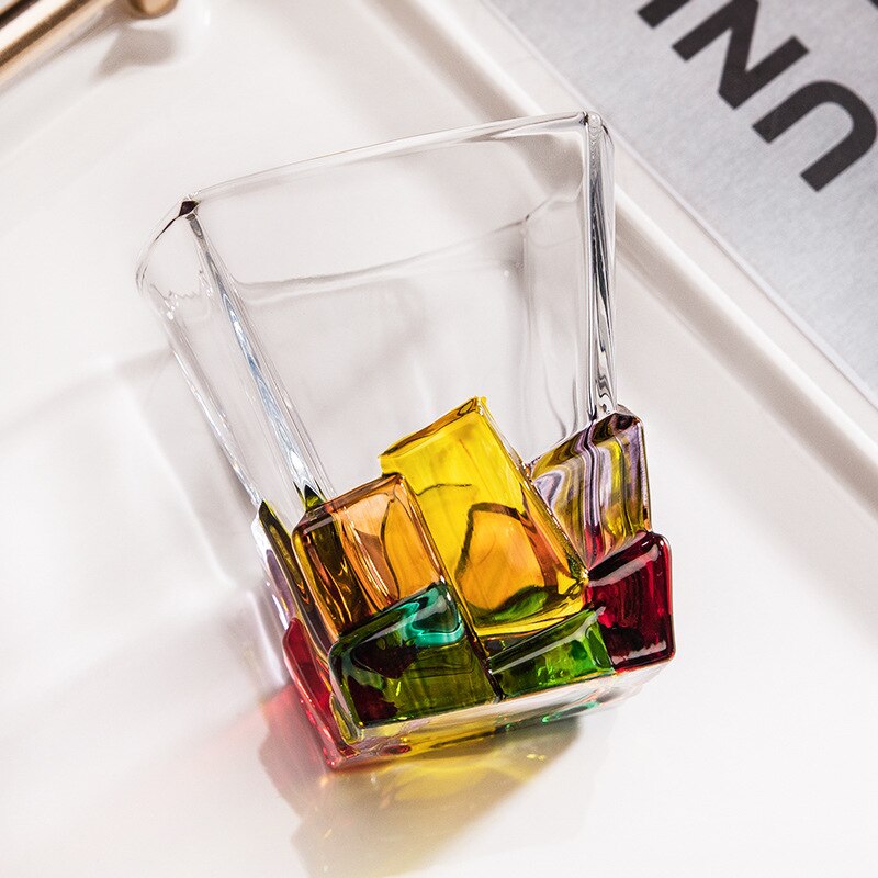 Vaso Decorativo Con Base Geométrica | Cristalería Artística De Mesa-barware-SeemSeem