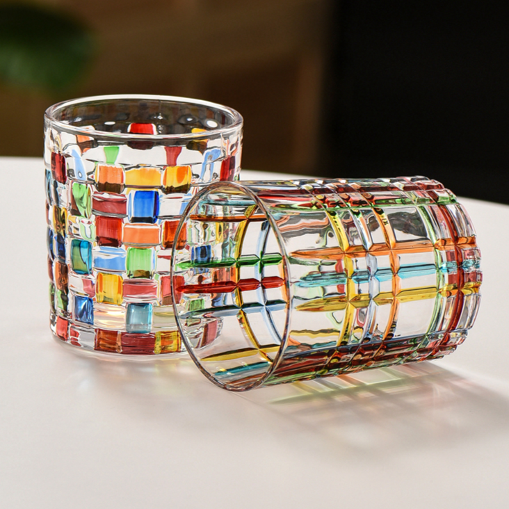 Vaso Decorativo Con Base Geométrica | Cristalería Artística De Mesa-barware-SeemSeem