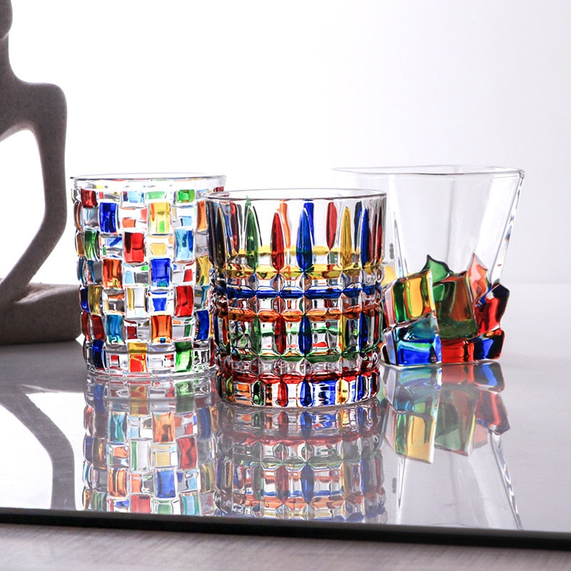 Vaso Decorativo Con Base Geométrica | Cristalería Artística De Mesa-barware-SeemSeem