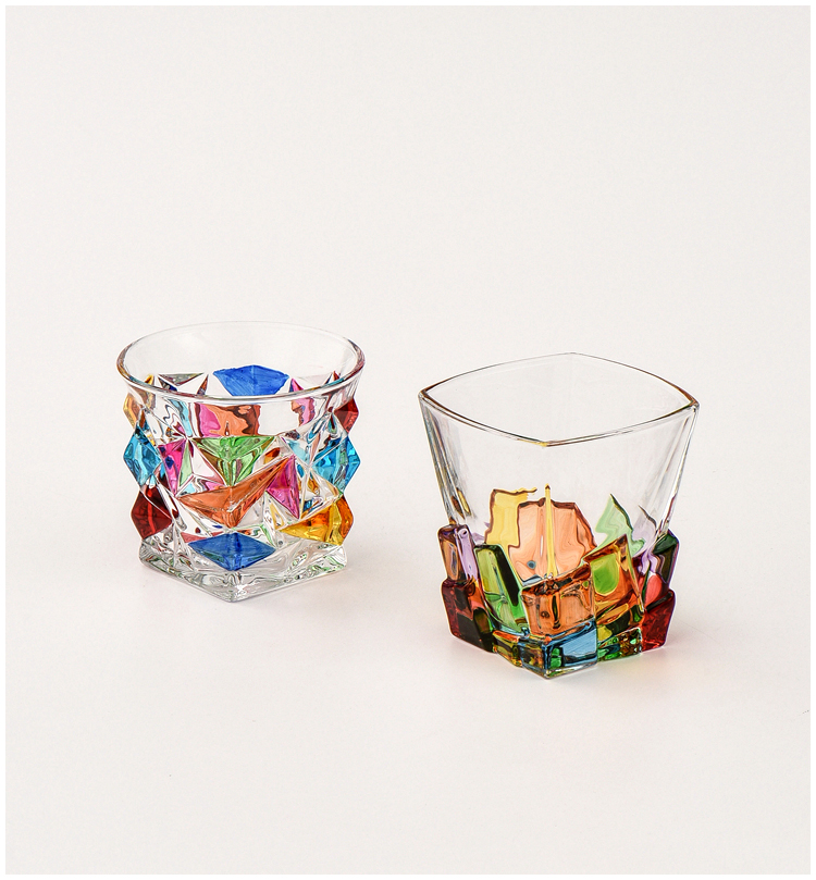 Vaso Decorativo Con Base Geométrica | Cristalería Artística De Mesa-barware-SeemSeem