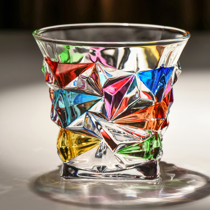 Vaso Decorativo Con Base Geométrica | Cristalería Artística De Mesa-barware-SeemSeem