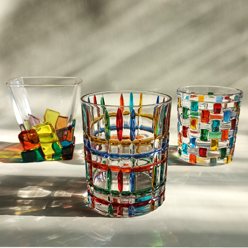 Vaso Decorativo Con Base Geométrica | Cristalería Artística De Mesa-barware-SeemSeem