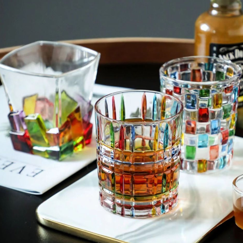 Vaso Decorativo Con Base Geométrica | Cristalería Artística De Mesa-barware-SeemSeem