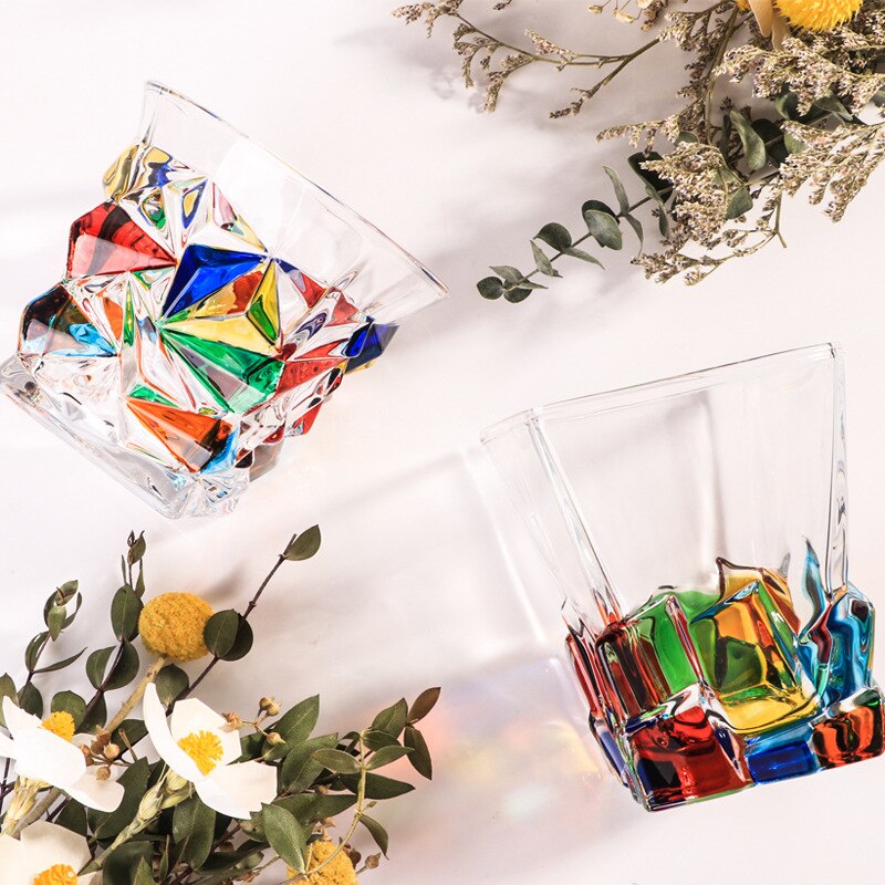 Vaso Decorativo Con Base Geométrica | Cristalería Artística De Mesa-barware-SeemSeem