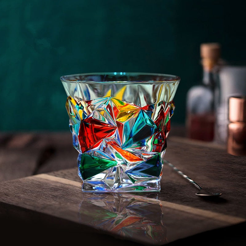 Vaso Decorativo Con Base Geométrica | Cristalería Artística De Mesa-barware-SeemSeem