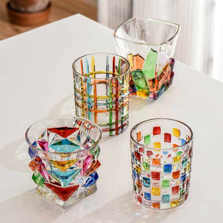 Vaso Decorativo Con Base Geométrica | Cristalería Artística De Mesa-barware-SeemSeem