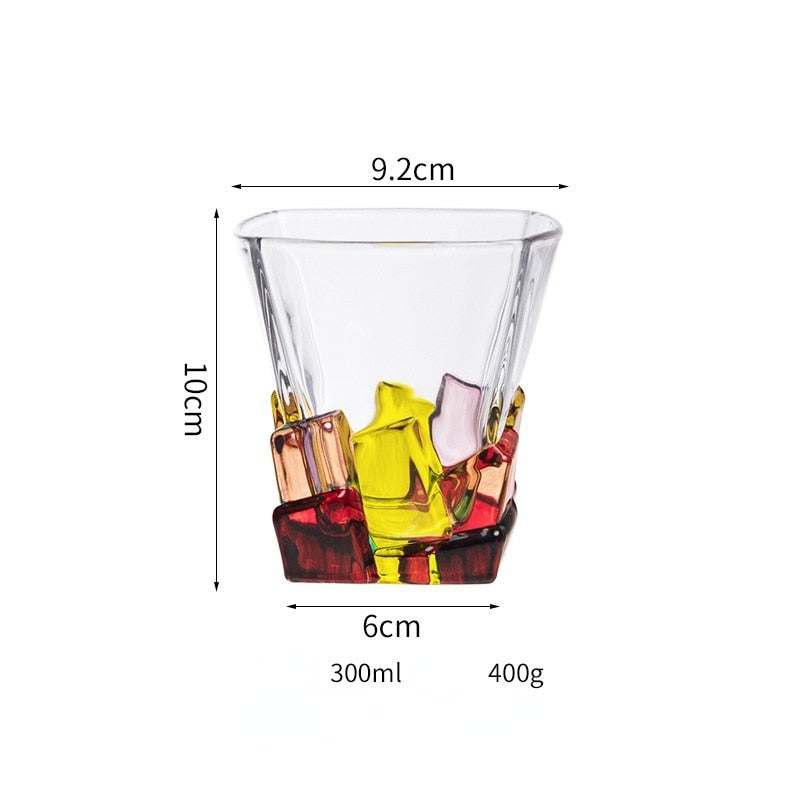 Vaso Decorativo Con Base Geométrica | Cristalería Artística De Mesa-barware-SeemSeem