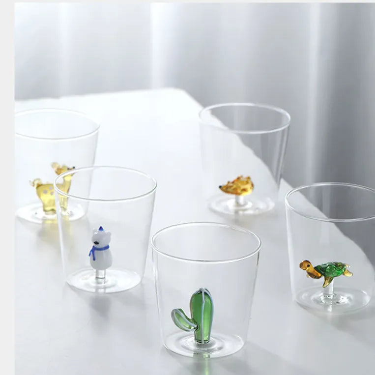 Vaso Decorativo Con Figura De Conejo | Cristalería Artesanal De Mesa-glasses-SeemSeem