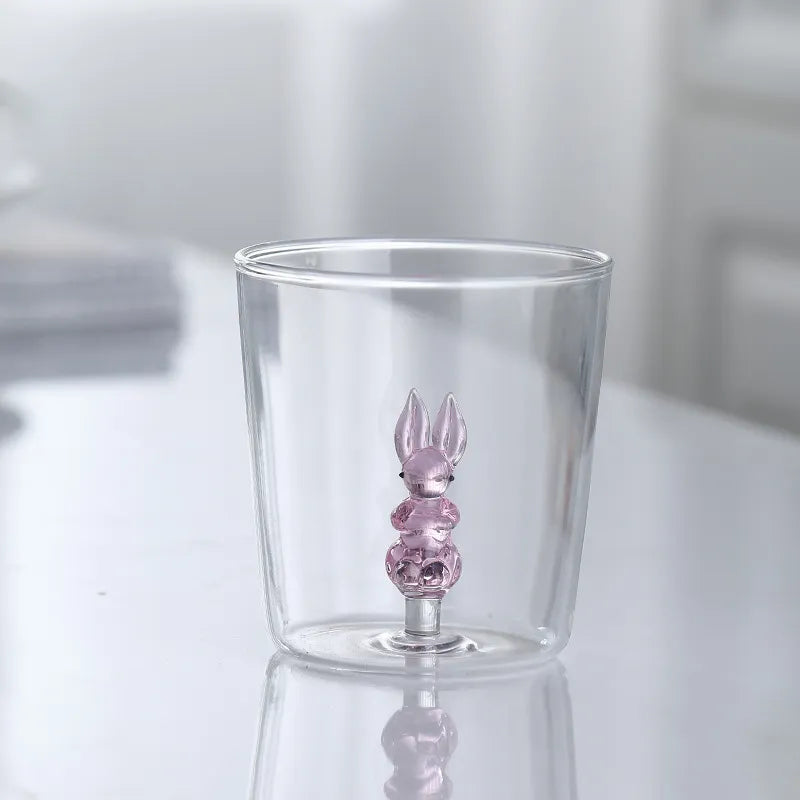 Vaso Decorativo Con Figura De Conejo | Cristalería Artesanal De Mesa-glasses-SeemSeem